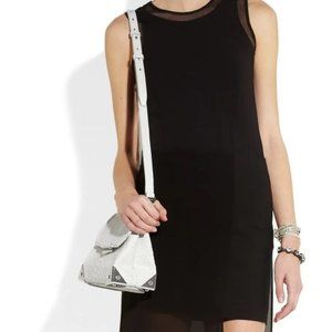 Alexander Wang |‎ Marion Leather Crossbody Bag White Embossed